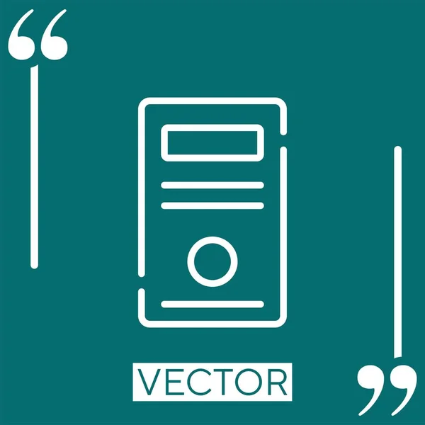Иконка Вектора Компьютера Линейная Редактируемая Линия — стоковый вектор