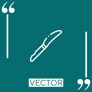 bıçak vektör simgesi doğrusal simgesi. Düzenlenebilir okşanmış satır