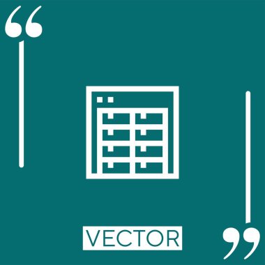 sunucu doğrusal simgesi. Düzenlenebilir vuruş çizgisi