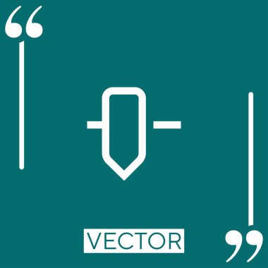 Kaydırma vektörü simgesi doğrusal simgesi. Düzenlenebilir okşanmış satır