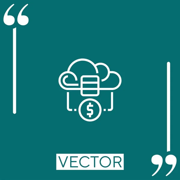 Finanzas Icono Vectorial Icono Lineal Línea Acariciada Editable — Vector de stock