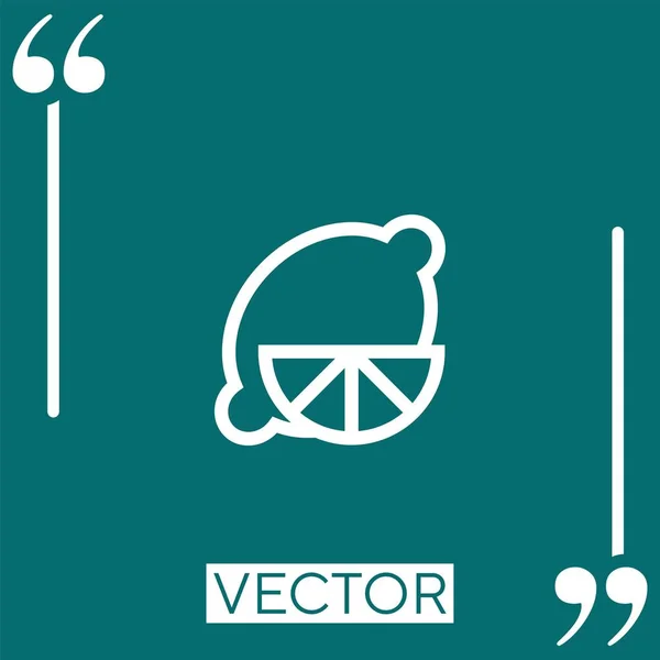 Icône Vectorielle Citron Icône Linéaire Ligne Caressée Modifiable — Image vectorielle