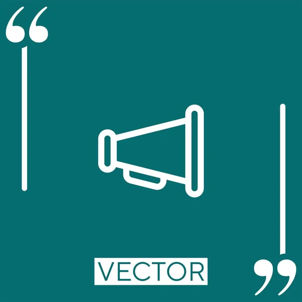 Icône Vectorielle Mégaphone Icône Linéaire Ligne Caressée Modifiable — Image vectorielle