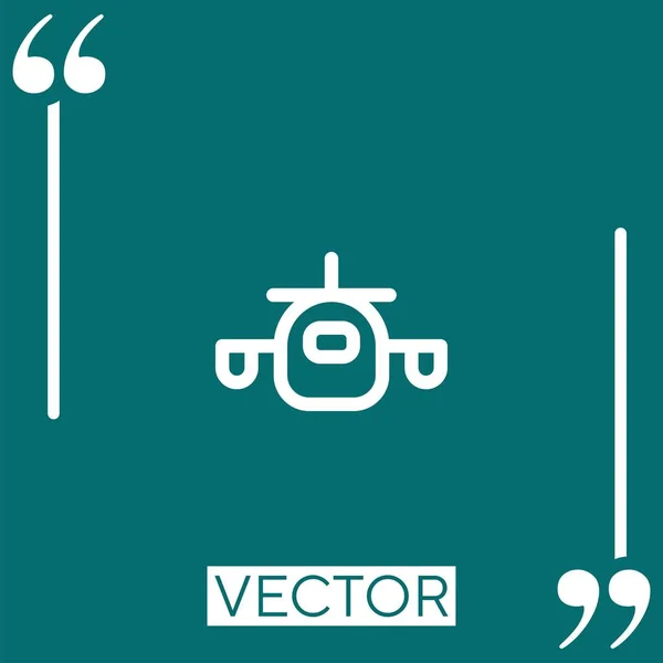 Ebenes Vektorsymbol Lineares Symbol Bearbeitbare Strichlinie — Stockvektor