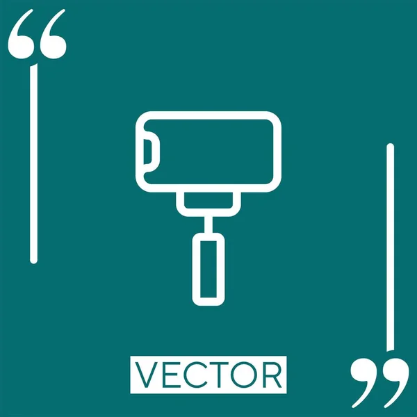 Icono Del Vector Del Teléfono Inteligente Icono Lineal Línea Acariciada — Vector de stock