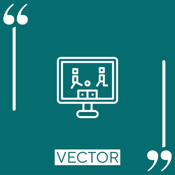 Sport Vector Icon Linear Icon Editable Stroked Line — Stock Vector