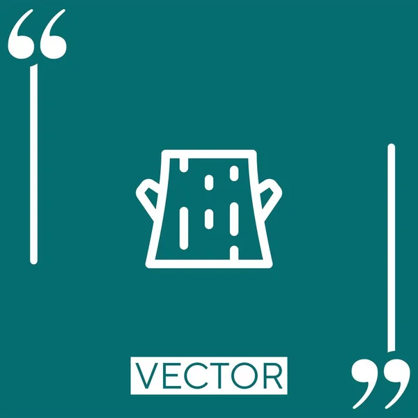 Ícono Vector Muñón Icono Lineal Línea Acariciada Editable — Archivo Imágenes Vectoriales