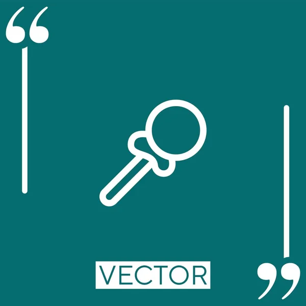Icono Vector Caramelo Icono Lineal Línea Acariciada Editable — Vector de stock