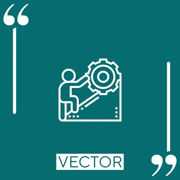 Desafía Icono Vectorial Icono Lineal Línea Acariciada Editable — Vector de stock