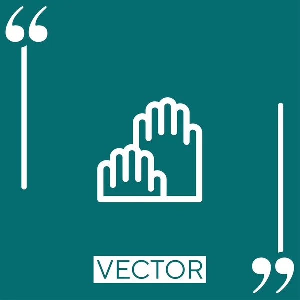 Gants Icône Vectorielle Icône Linéaire Ligne Caressée Modifiable — Image vectorielle