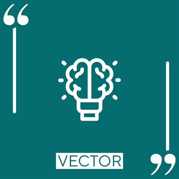 Ícone Vetor Ideia Ícone Linear Linha Encadeada Editável —  Vetores de Stock