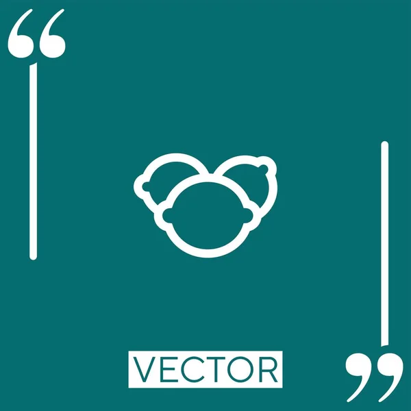 Иконка Линейного Вектора Лайма Редактируемая Линия — стоковый вектор