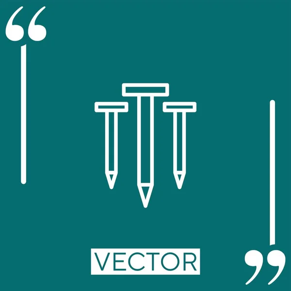 Uñas Vector Icono Icono Lineal Línea Acariciada Editable — Archivo Imágenes Vectoriales