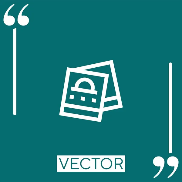 Photo Vector Icon Linear Icon Editable Stroked Line — Stock Vector