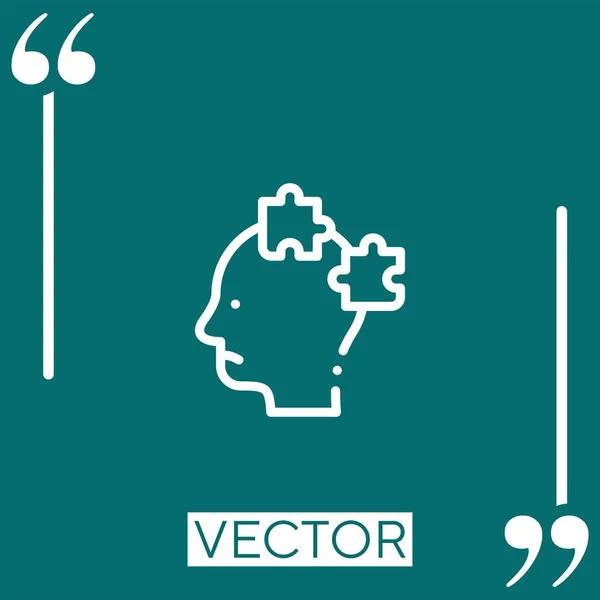 Иконка Вектора Головоломки Редактируемая Линия — стоковый вектор