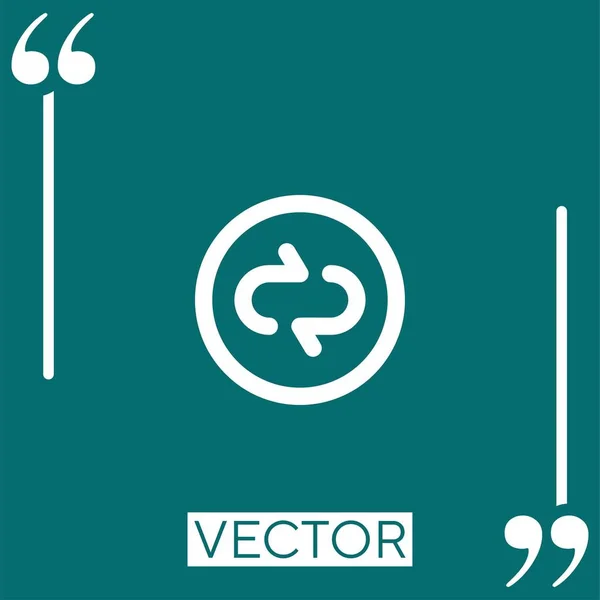 Répéter Icône Vectorielle Icône Linéaire Ligne Caressée Modifiable — Image vectorielle