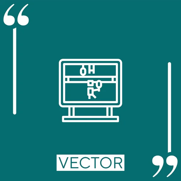 Sport Vector Icon Icono Lineal Línea Acariciada Editable — Vector de stock