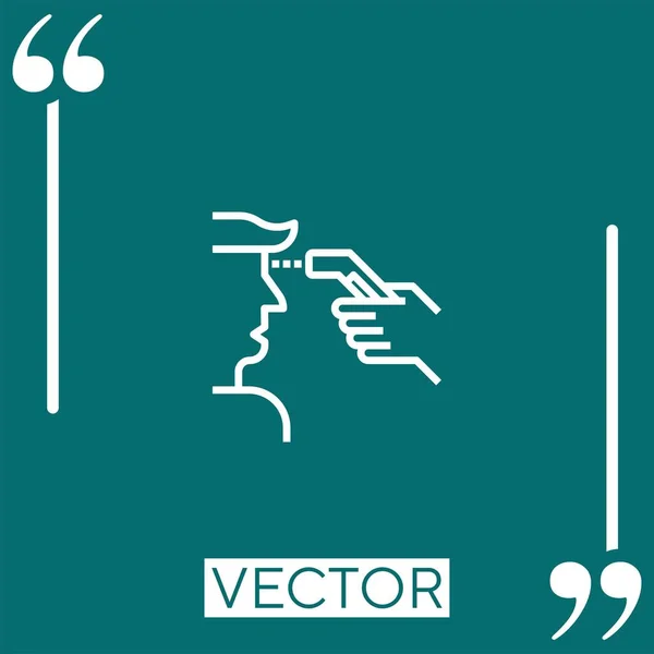Иконка Линейного Вектора Температуры Редактируемая Линия — стоковый вектор