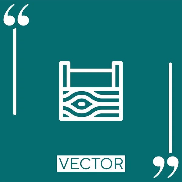 Ícone Vetor Toolbox Ícone Linear Linha Encadeada Editável — Vetor de Stock