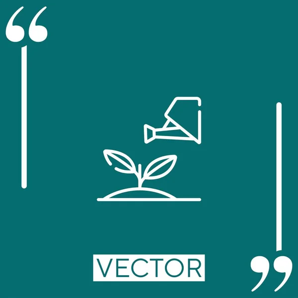 Riego Icono Vectorial Icono Lineal Línea Acariciada Editable — Vector de stock