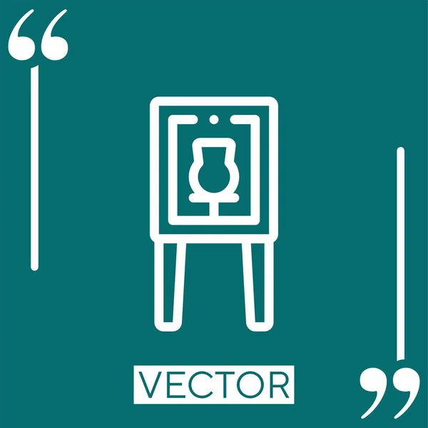 Booth Vector Icon Linear Icon Editable Stroked Line — Stock Vector