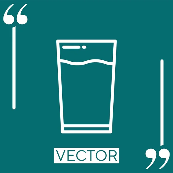 Kávé Vektor Ikon Lineáris Ikon Szerkeszthető Simított Vonal — Stock Vector