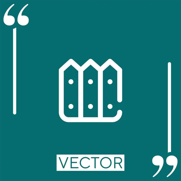 Fence Linear Icon Editable Stroke Line — Stock Vector