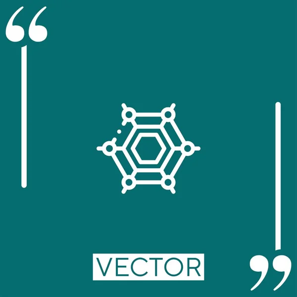 Icône Vectorielle Graphène Icône Linéaire Ligne Caressée Modifiable — Image vectorielle
