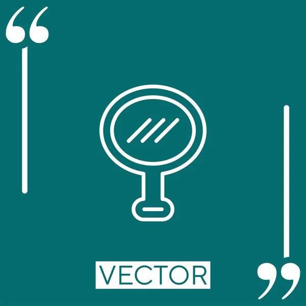 Mão Ícone Vetor Espelho Ícone Linear Linha Encadeada Editável — Vetor de Stock