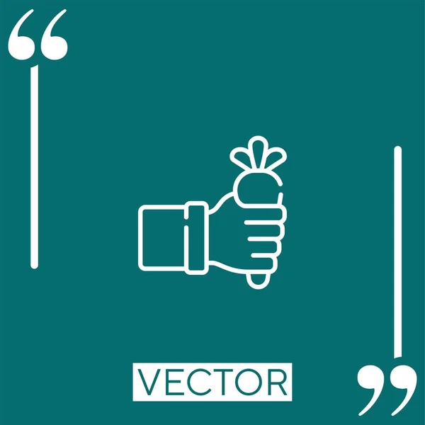 Vector Cosecha Icono Icono Lineal Línea Acariciada Editable — Archivo Imágenes Vectoriales