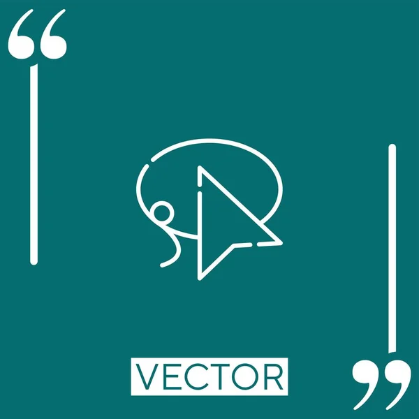 Ícone Vetor Laço Ícone Linear Linha Encadeada Editável — Vetor de Stock