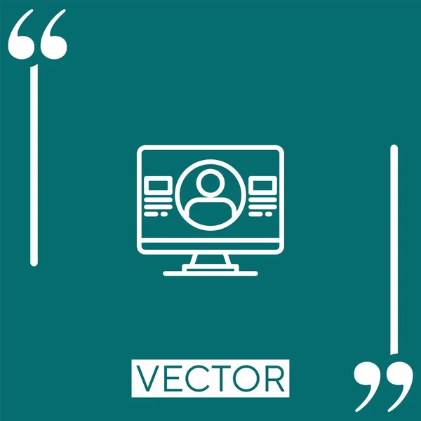 Icône Vectorielle Connexion Icône Linéaire Ligne Caressée Modifiable — Image vectorielle