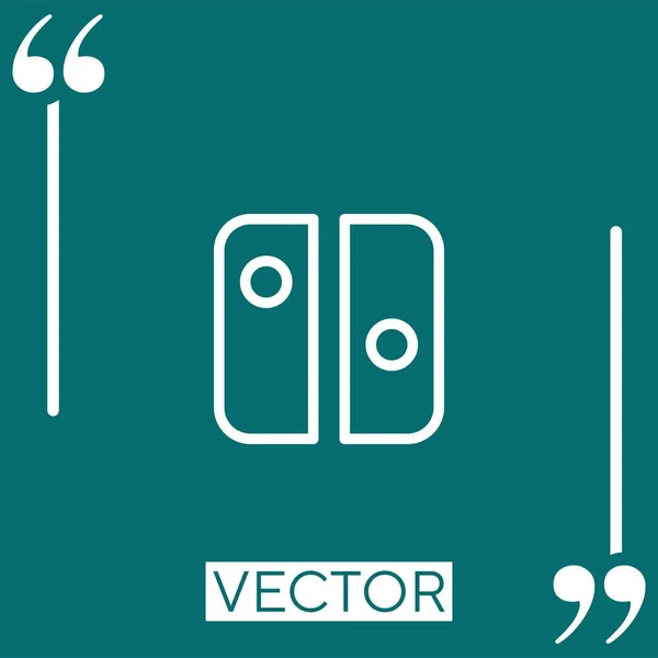 Иконка Nintendo Switch Vector Linear Редактируемая Линия — стоковый вектор