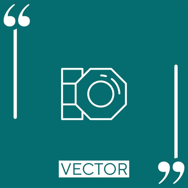 Écrous Icône Vectorielle Icône Linéaire Ligne Caressée Modifiable — Image vectorielle