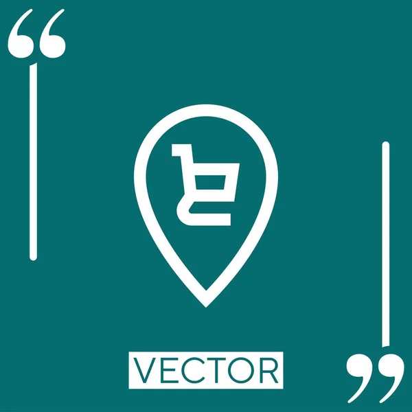 Marcador Posición Icono Vectorial Icono Lineal Línea Acariciada Editable — Vector de stock