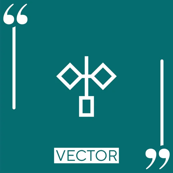 Icône Vectorielle Passage Niveau Icône Linéaire Ligne Caressée Modifiable — Image vectorielle