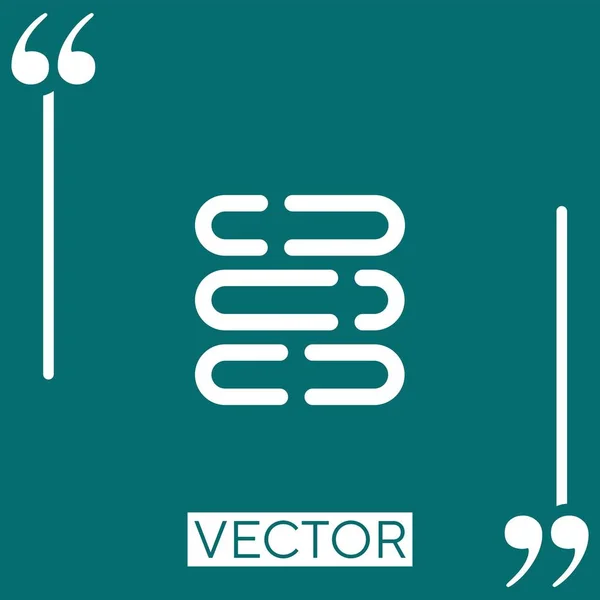 Taken Vectoricoon Lineair Icoon Aanpasbare Streepjeslijn — Stockvector