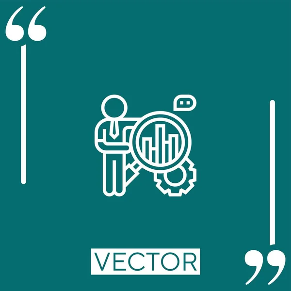 Prueba Vector Icono Icono Lineal Línea Acariciada Editable — Vector de stock