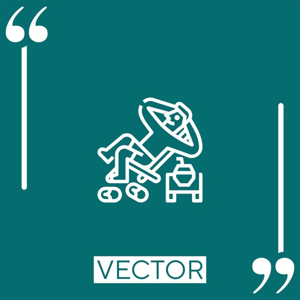 Ícone Vetor Férias Ícone Linear Linha Encadeada Editável — Vetor de Stock