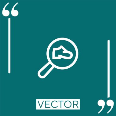 doğrusal simgeyi ara. Düzenlenebilir vuruş çizgisi