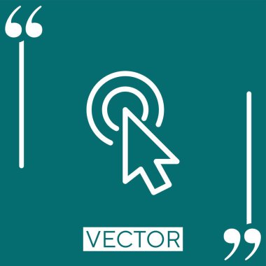 Vektör doğrusal simgesine tıklayın. Düzenlenebilir okşanmış satır