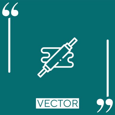 Hamur vektör simgesi doğrusal simgesi. Düzenlenebilir okşanmış satır