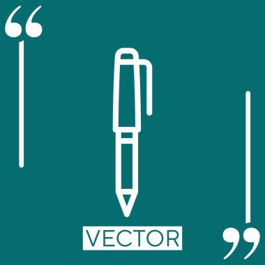 kalem vektör doğrusal simgesi. Düzenlenebilir okşanmış satır