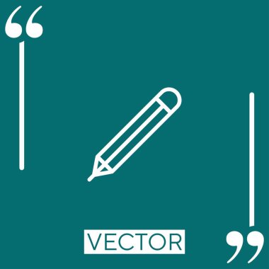 Kalem vektörü simgesi doğrusal simgesi. Düzenlenebilir okşanmış satır