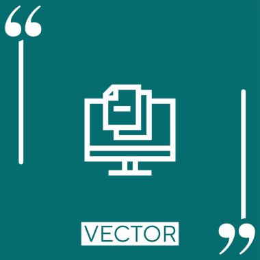 vektör simgesi doğrusal simgesini not alır. Düzenlenebilir okşanmış satır