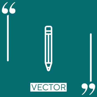 Kalem vektörü simgesi doğrusal simgesi. Düzenlenebilir okşanmış satır