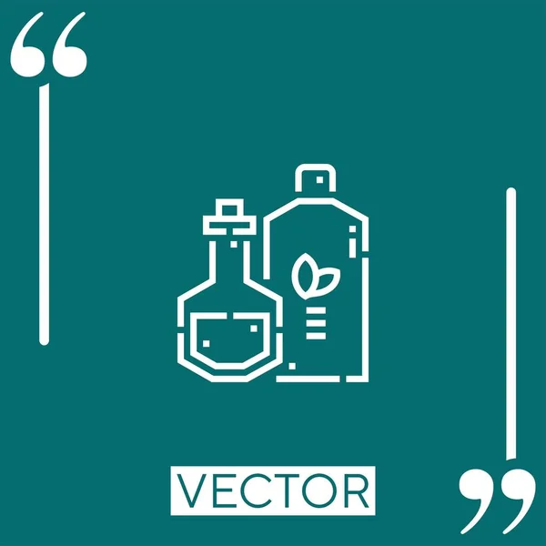 Aromaterapia Vector Icono Icono Lineal Línea Acariciada Editable — Vector de stock