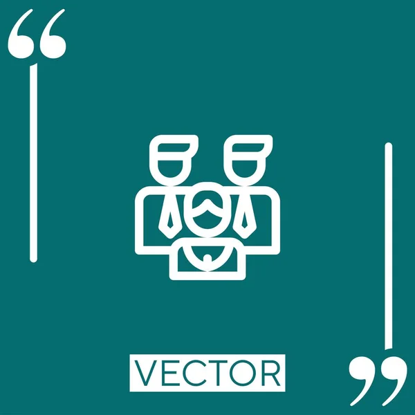 Ícone Vetor Candidato Ícone Linear Linha Encadeada Editável — Vetor de Stock