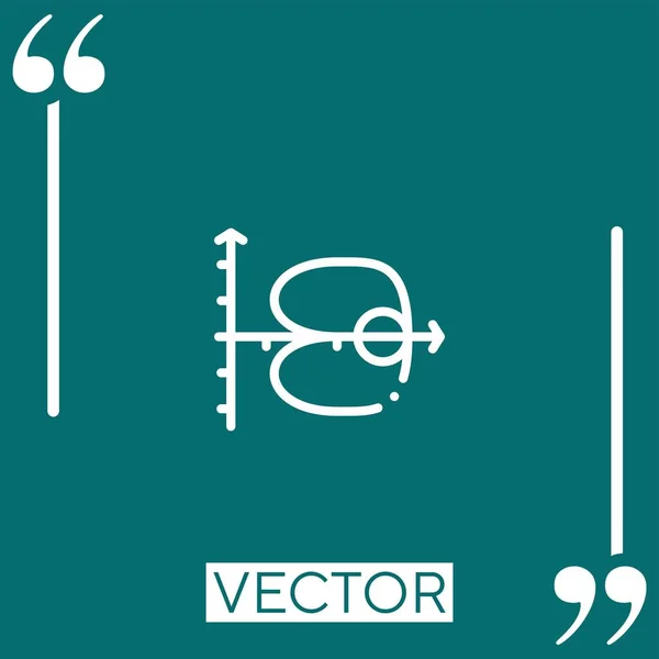 Diagramm Vektorsymbol Lineares Symbol Bearbeitbare Strichlinie — Stockvektor