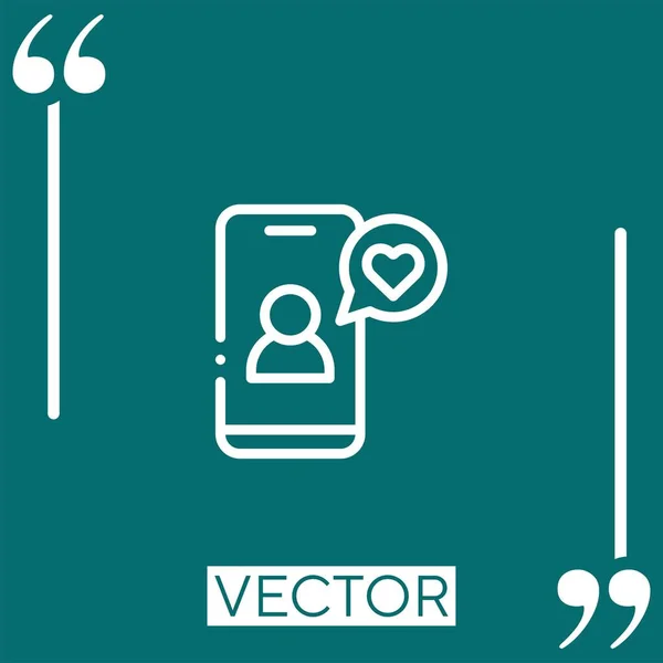 Ícone Vetor Feedback Ícone Linear Linha Encadeada Editável — Vetor de Stock